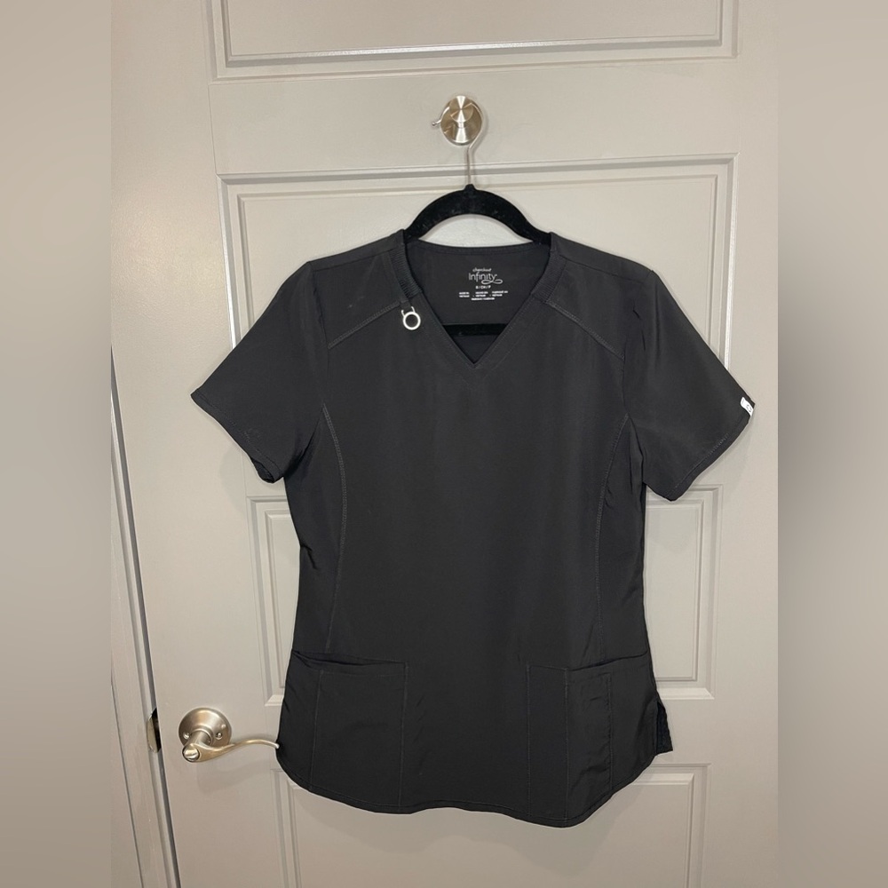 Cherokee Infinity Small Black Scrub Top